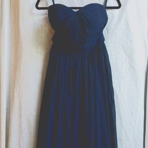 Full length, strapless, heart shaped formal dress